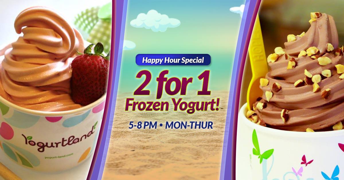 Yogurtland Happy Hour Special Agana Shopping Center