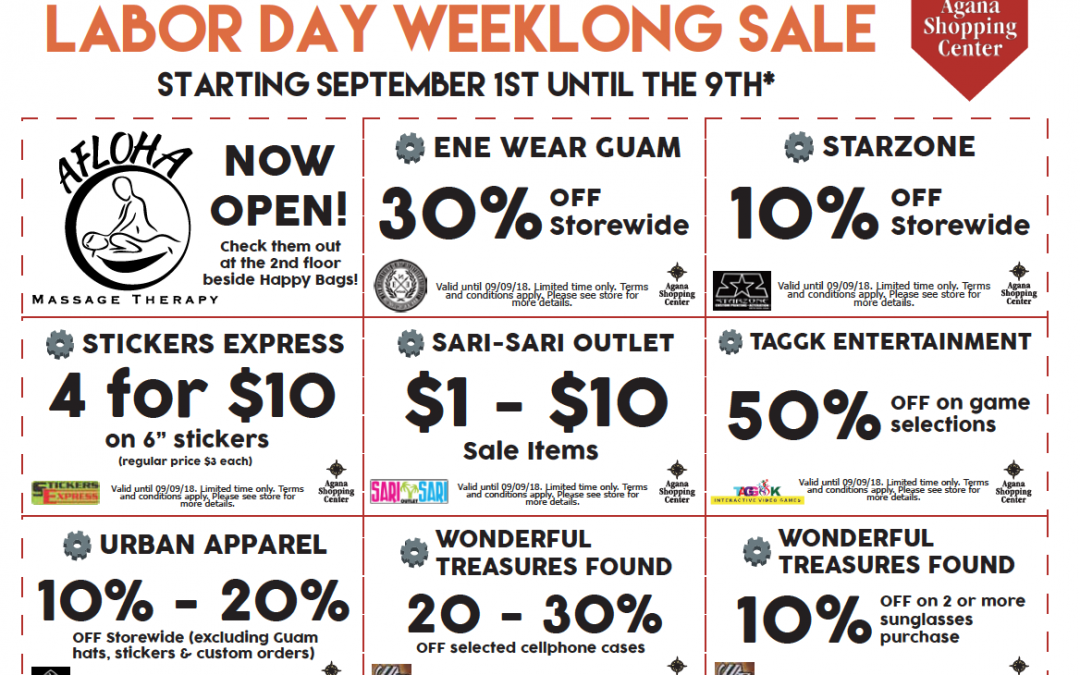 Agana Marketplace Labor Day Sale